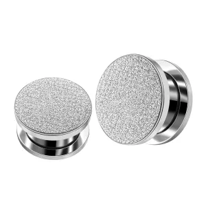 SS Glitter Screw Fit Flesh Tunnel