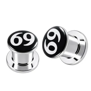 SS Internal Screw Fit With #69 Logo Ear Tunnel
