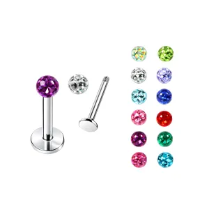 SS Labret Piercing with Epoxy Ball