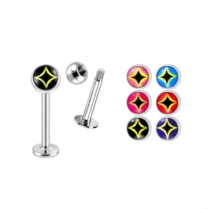 SS Labret with 4mm Logo Ball