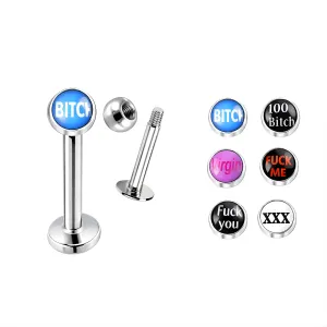 SS Labret with 4mm XXX Logo Ball