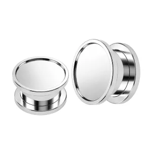 SS Screw Fit Mirror Flesh Tunnel