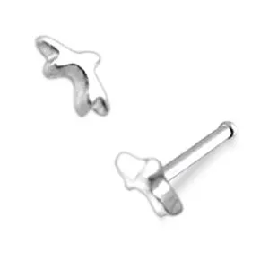 316L SS Plain Palm Tree Top Nose Pin 