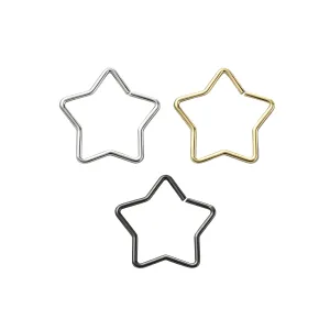 Star Cartilage Single Closure Ring Daith Piercing