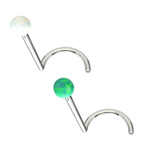 Gold PVD Anodized Jeweled 20G Nose Screw