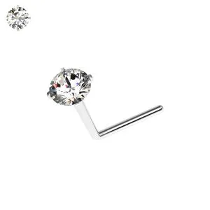 Gold PVD Anodized Jeweled 20G Nose Screw