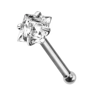 Gold PVD Anodized Jeweled 20G Nose Screw