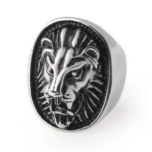 Roaring Lion Shield Finger Ring