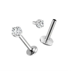 Steel Madonna Labret with Jeweled Bio Top