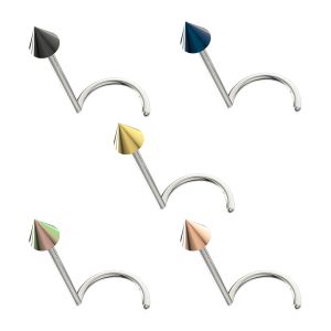 Surgical Steel Nose Screw with PVD 3mm Cone