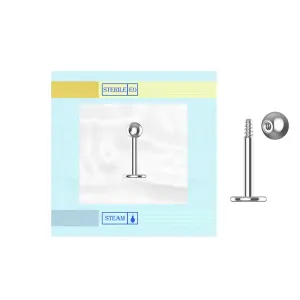 Sterilized 316L Surgical Steel Externally Threaded Labret Stud with Ball