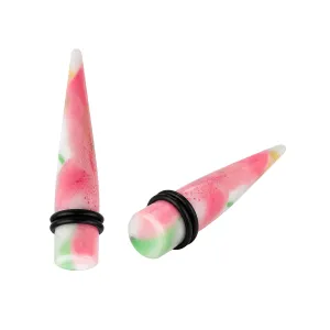 Straight Flower Phoenix Resin Ear Expander Tunnel Plugs
