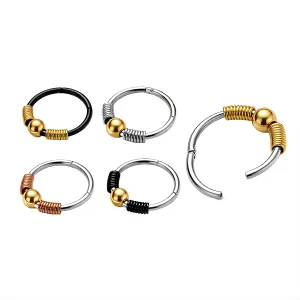 Surgical Steel 18G BCR Hinged Segment Ring
