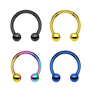 Surgical Steel AnodiZed Horseshoe CBB with Ball