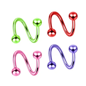 Surgical steel Anodized Spiral with Ball