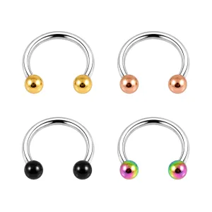 SS Circular Barbell with Anodized Ball 