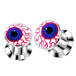 Surgical steel Internal threaded logo Flesh Tunnel