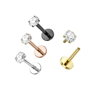Surgical Steel Internal Threaded Cartilage Helix Tragus Piercing Stud