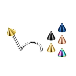 Surgical Steel Nose Screw with PVD 3mm Cone