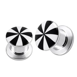 Swril Logo With SS Screw Fit Ear Tunnel