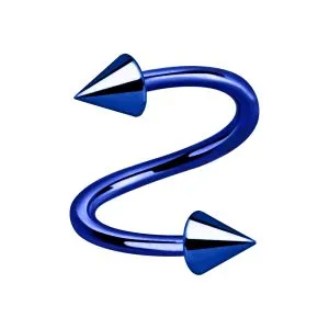G23 Grade Anodised Titanium Twister Barbell with Cone