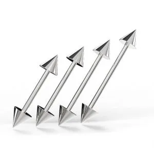 G23 Grade Titanium Eyebrow Straight Barbells with Cone