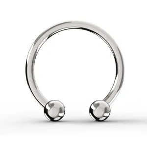  G23 Grade Titanium Circular Barbell with Ball