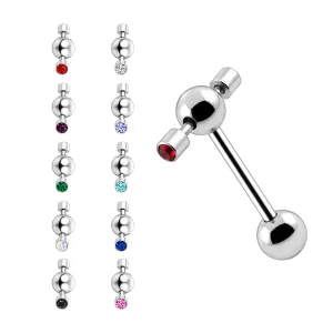 Tongue Barbell with Jeweled Drum