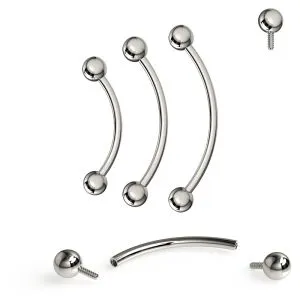 G23 Grade Titanium Eyebrow Banana with Ball