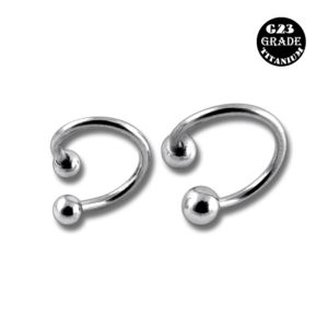 G23 Grade Titanium Horseshoe Twister Barbell