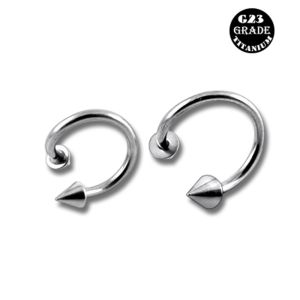 G23 Grade Titanium Twister Barbell with Cone