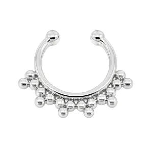 Tribal Dots pattern Non Piercing Fake Clip on Septum Ring