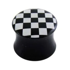 Double Flared Checker Logo Ear Plug UFCR