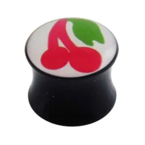 Double Flared Cherry Logo Ear Plug