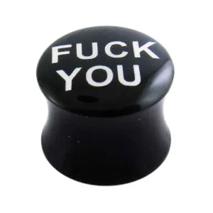 Double Flared Fuck You Logo Ear Plug