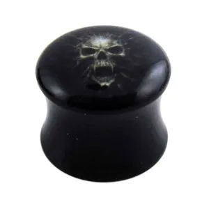 Double Flared MUMMY SKULL Ear Plug