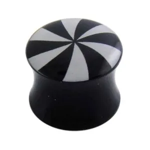 Double Flared Swirl Logo Ear Plug