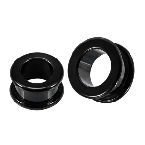 UV Black Internally Threaded Ear Flesh Tunnel