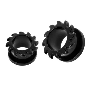 UV Casting Black Color Ear Flesh Tunnel