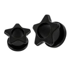 UV Casting Black Ear Flesh Tunnel