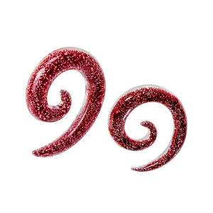 UV Glitter Spiral Ear Expander Body Jewelry