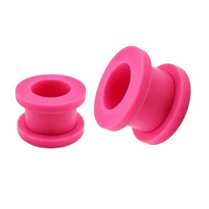 UV Pink Screw Fit Ear Flesh Tunnel