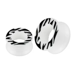 UV Zebra Screw Fit Flesh Tunnel
