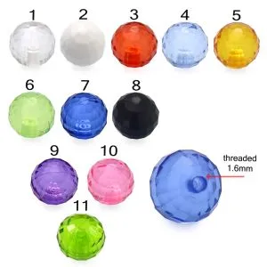 Fancy Plian Colors Round Ball Charms Acrylic Loose Beads