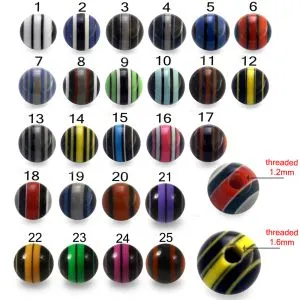 Multi Stripe Printed UV Balls