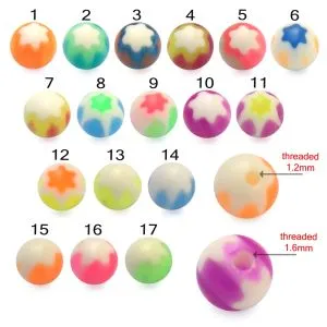 UV Fancy Colorful Hand Painted Balls
