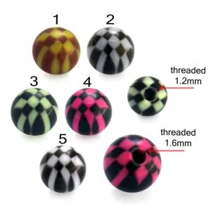 UV Acrylic Cheacker Art Pattern Fancy Balls
