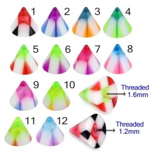UV Fancy Colorful Chcker Cone Accessories