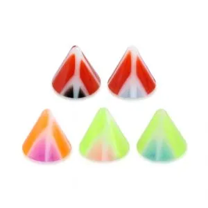 UV Fancy Colorful Twin Peace Sign Cone Accessories