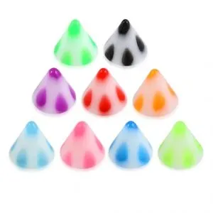 UV Fancy Colorful Tear Drops Cone Accessories